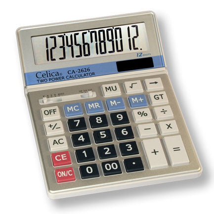 Calculadora celica ca-2626 escrit 12 digitos dual