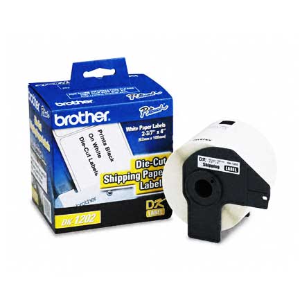 Etiqueta Brother Blanca Papel Precortado 2-3/7 Pulg