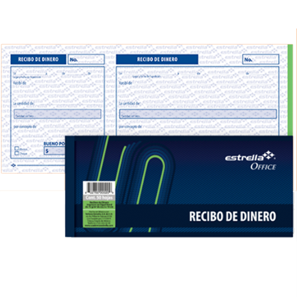 Block estrella recibo dinero 50 hjs
