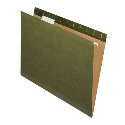 Carpeta oxford colgante carta verde tradicional c/25 pzas