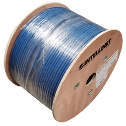 Bobina Cable Intellinet Cat 6a SFTP 305m Sólida Color Azul