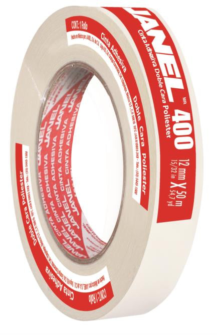 Cinta janel doble capa 12x50 mts poliester pza