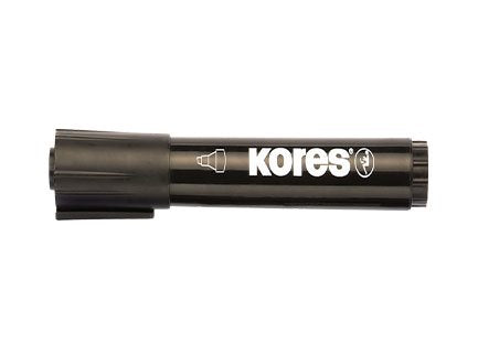 Marcador permanente kores p/biselada negro c/12