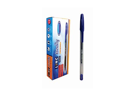 Boligrafo linc trendy economico azul caja c/12 pzas