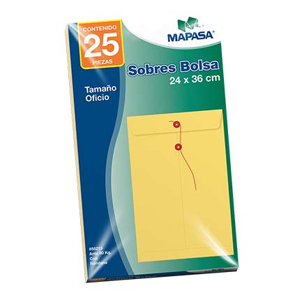 Sobre bolsa mapasa oficio ante 80kg c/r 10 bolsas c/25