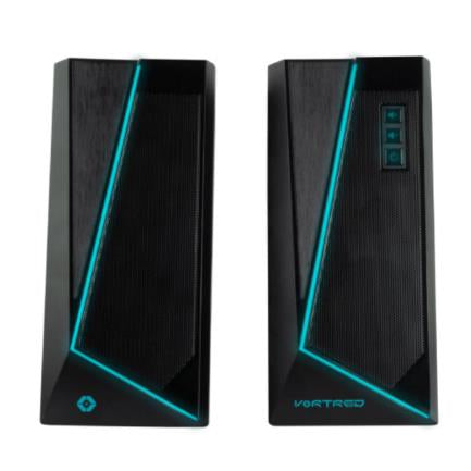 Bocinas Gaming Vortred Thunder Conexión Dual Bluetooth/3.5mm Iluminación RGB Color Negro