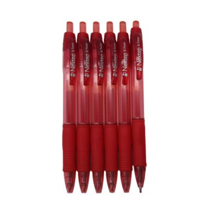Bolígrafo Nextep Gel Retráctil Mediano 0.7mm Color Rojo C/6