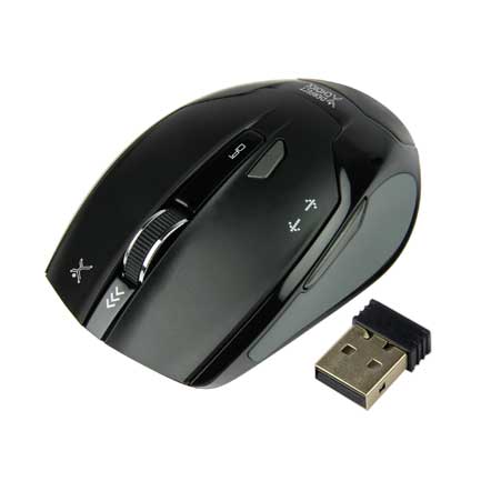 Mouse Perfect Choice Track Clic Silencioso Inalámbrico 1600dpi Color Negro