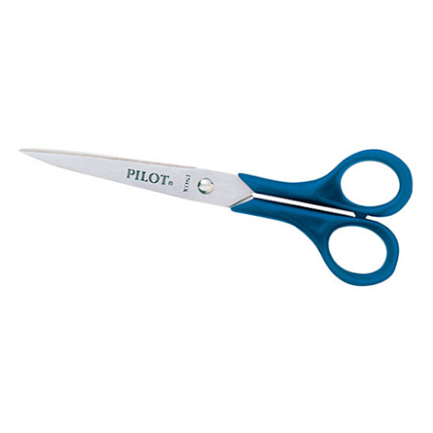 Tijera pilot escolar costura papel inoxidable 7"