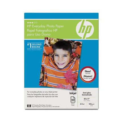 Papel hp everyday semi gloss photo paper a 50hjs