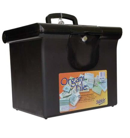 Organifolder plástico sablon carta negro c/cerradura