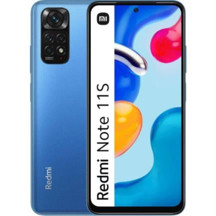 Smartphone Xiaomi Redmi Note 11s 6.43" Mediatek 128GB/6GB Cámara 108MP+8MP+2MP+2MP/16MP Android 11 Color Azul