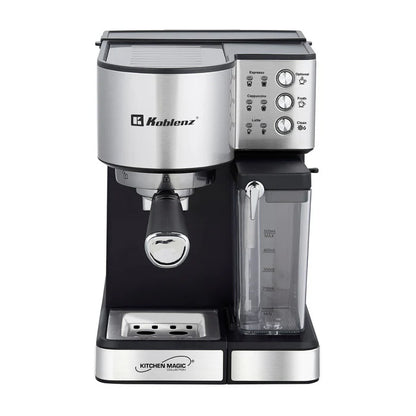 Cafetera Koblenz CKM-1350 en Color Negro con Acero Inoxidable Prepara Cafe Espresso Capiccino y Late 1350 Watts