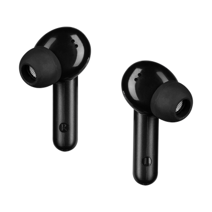 Audífono Vorago ESB-202 Bluetooth 5.3 Manos Libres 4.5 Horas Control Táctil Negro
