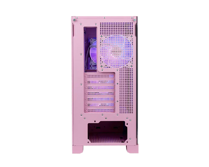 Gabinete MSI MPG GUNGNIR 212R PZ Pink Torre Media ATX 4 Ventiladores RGB Vidrio Templado Rosa