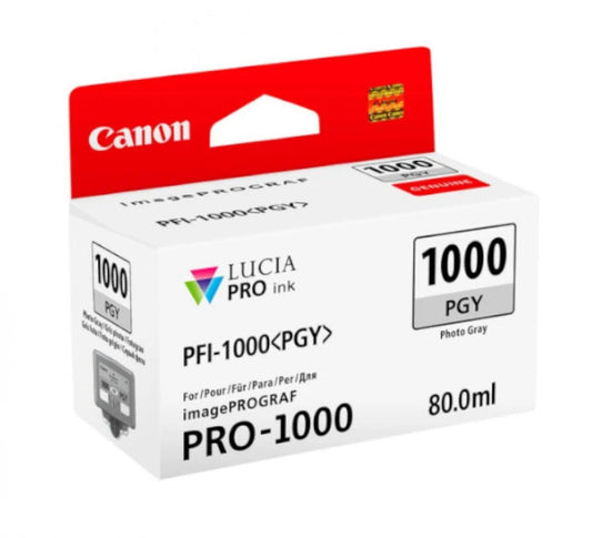 Tinta Canon PFI-1000R GY Lucia Pro Ink Tank 80ML Color Gris
