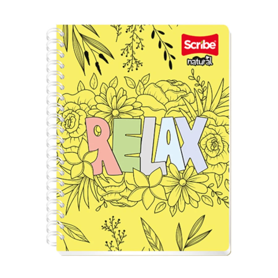 Cuaderno Frances Scribe Natural Raya Espiral Doble 100 Hojas