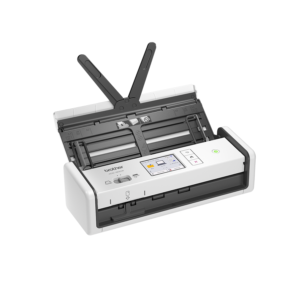 Escáner Brother de Escritorio Compacto Inalámbrico ADS-1800W con Pantalla Tactil a Color
