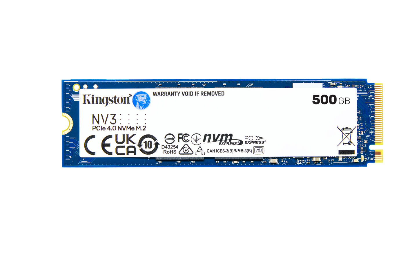Unidad de Estado Sólido SSD Kingston SNV3S NVMe 500GB PCI Express 4.0 M.2
