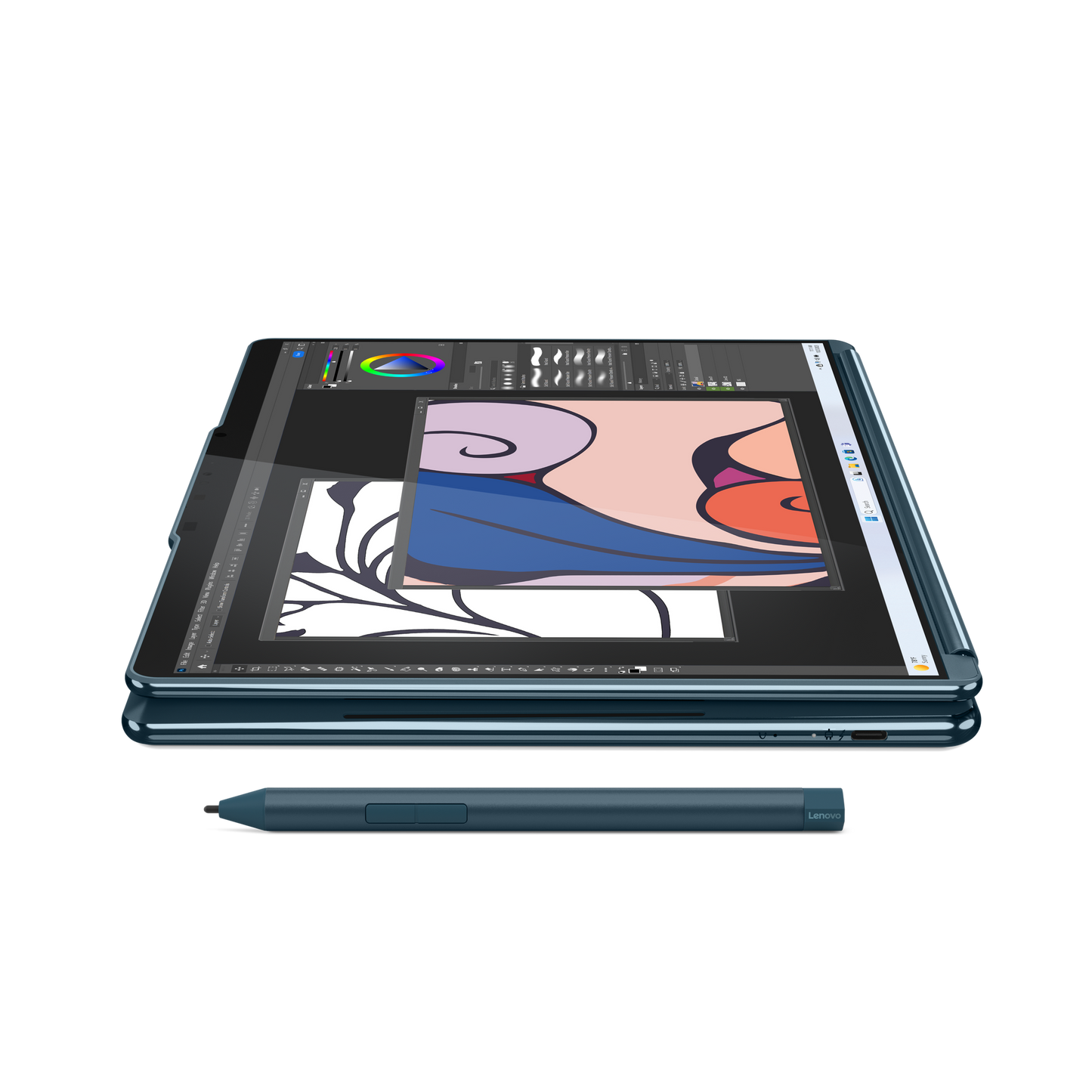 Laptop Lenovo Yoga Book 9 13.3 2880x1800 Táctil Intel Core Ultra 7 155U 16GB 1TB SSD Windows 11 Home Español