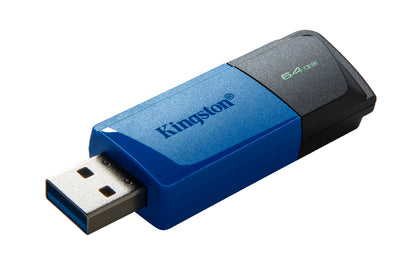 Memoria USB Kingston DataTraveler Exodia M 64GB USB 3.2 Gen1 Color Negro-Azul