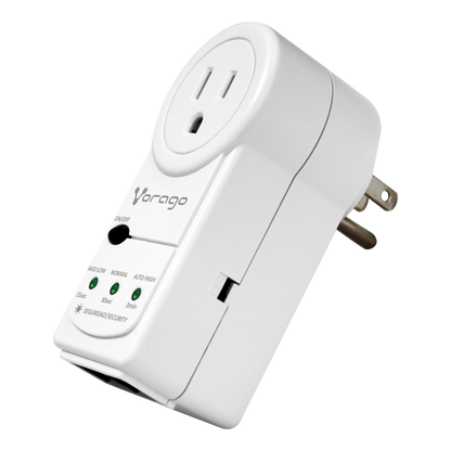PROTECTOR DE VOLTAJE VORAGO AVR-300 RJ45/RJ11 PORTATIL 1800W ELECTRODOMESTICOS BLANCO