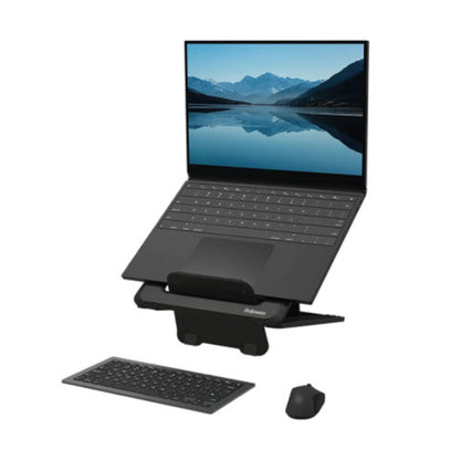 Soporte Fellowes para Laptop Breyta Color Negro 12 con Ajustes de Altura