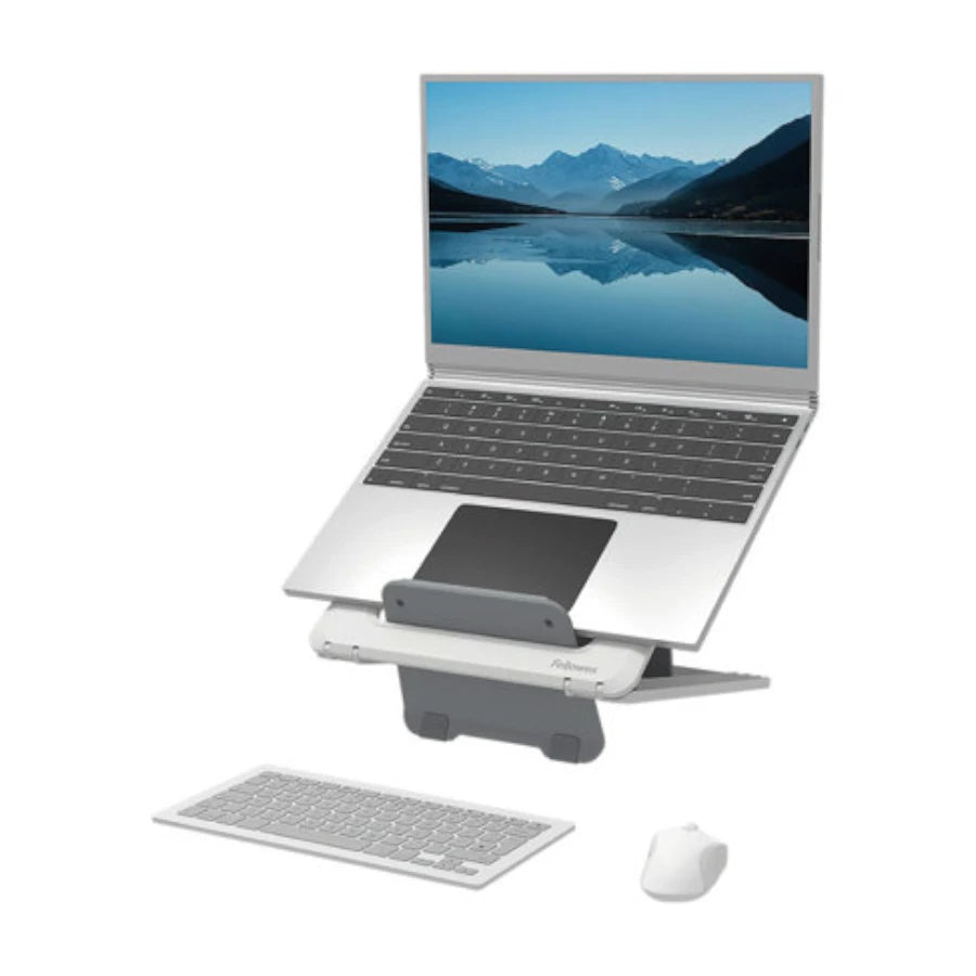 Soporte Fellowes para Laptop Breyta Color Blanco 12 con Ajustes de Altura