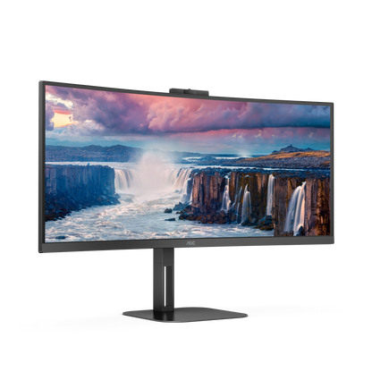 Monitor AOC 34" Professional Curvo VA 1500-R 3440x1440 HDMI DP USB-C DP AltMode 100hz 1ms USB Hub Windows Hello We
