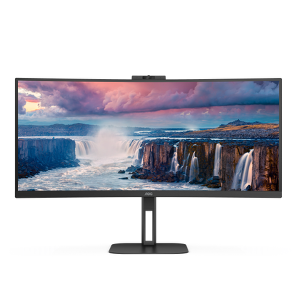 Monitor AOC 34" Professional Curvo VA 1500-R 3440x1440 HDMI DP USB-C DP AltMode 100hz 1ms USB Hub Windows Hello We