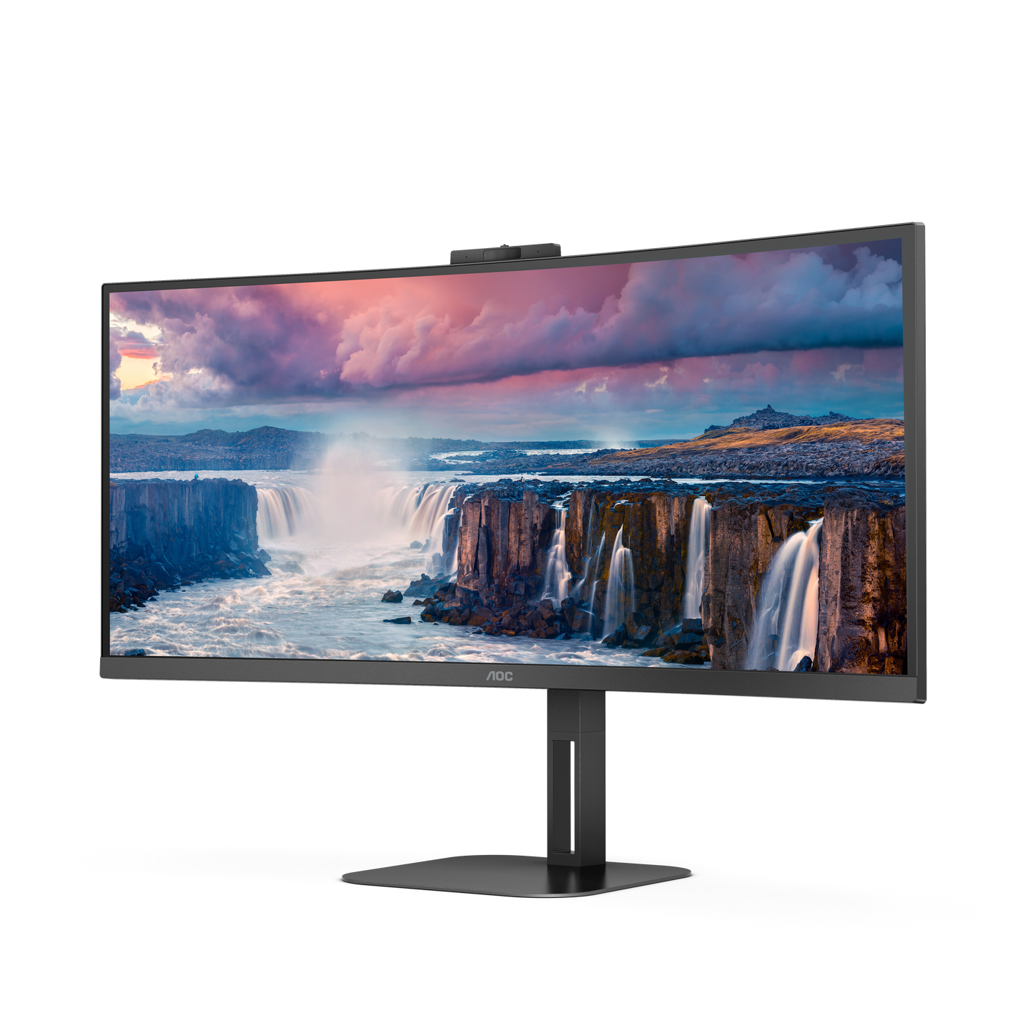 Monitor AOC 34" Professional Curvo VA 1500-R 3440x1440 HDMI DP USB-C DP AltMode 100hz 1ms USB Hub Windows Hello We