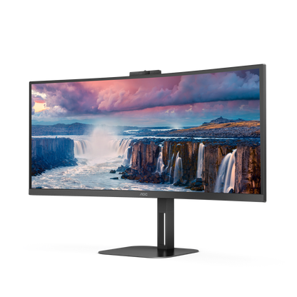 Monitor AOC 34" Professional Curvo VA 1500-R 3440x1440 HDMI DP USB-C DP AltMode 100hz 1ms USB Hub Windows Hello We
