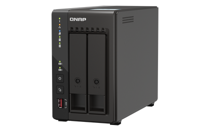 Unidad Almacenamiento NAS QNAP CPU Celeron J6412 Quad Core 2.6Ghz 8GB RAM RJ45 2.5GbE 2 Bahias 3.5 Linux Sin Discos