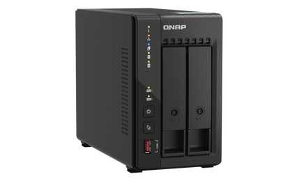 Unidad Almacenamiento NAS QNAP CPU Celeron J6412 Quad Core 2.6Ghz 8GB RAM RJ45 2.5GbE 2 Bahias 3.5 Linux Sin Discos