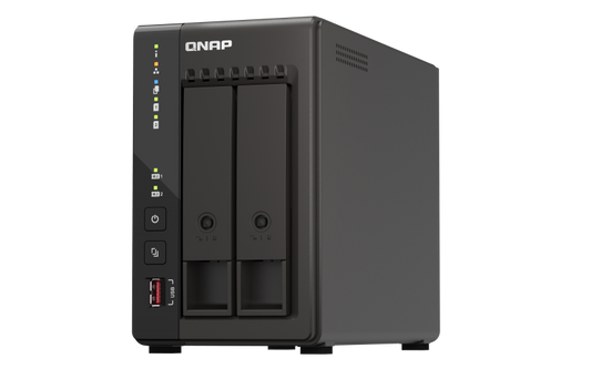 Unidad Almacenamiento NAS QNAP CPU Celeron J6412 Quad Core 2.6Ghz 8GB RAM RJ45 2.5GbE 2 Bahias 3.5 Linux Sin Discos