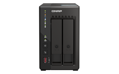 Unidad Almacenamiento NAS QNAP CPU Celeron J6412 Quad Core 2.6Ghz 8GB RAM RJ45 2.5GbE 2 Bahias 3.5 Linux Sin Discos