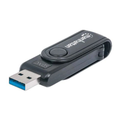 Mini Lector Manhattan Grabador Externo de Tarjetas USB 3.0 Súper Velocidad 24 en 1 Portátil
