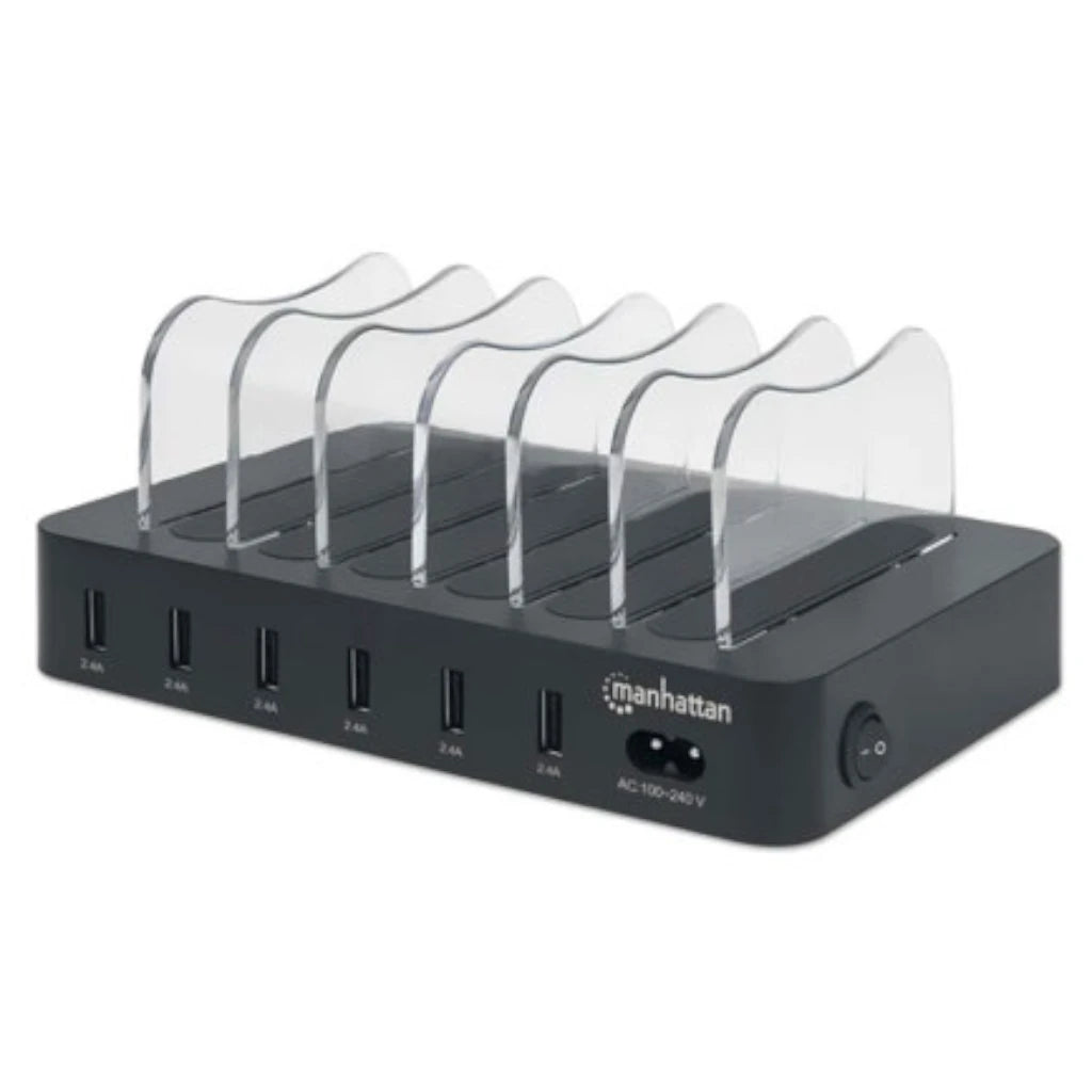 Estación de carga Manhattan USB-A  6 dispositivos 50W
