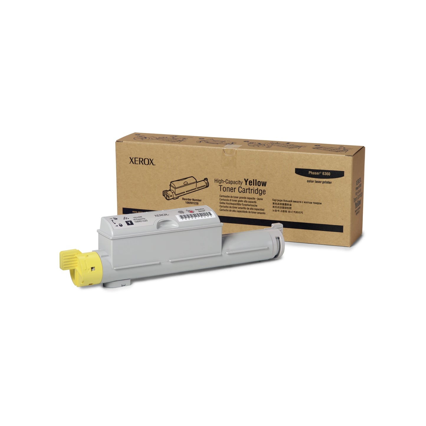 Imagen Tóner Xerox Phaser 6360 Amarillo Alta Capacidad para Impresoras Phaser 6360