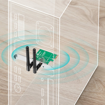 TARJETA DE RED INALAMBRICA TP-LINK PCI EXPRESS N 300MBPS CHI