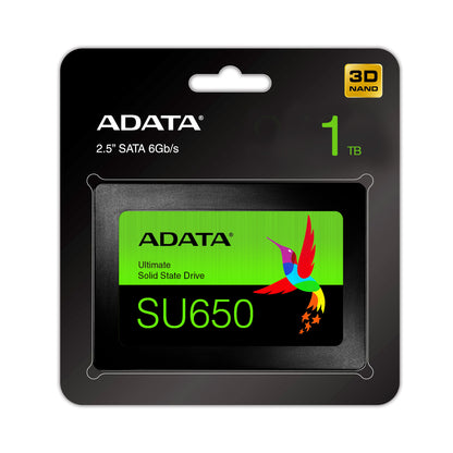 SSD 1TB Adata 2.5 Ultimate SU650 450MB/s Escritura 520MB/s Lectura SATA III