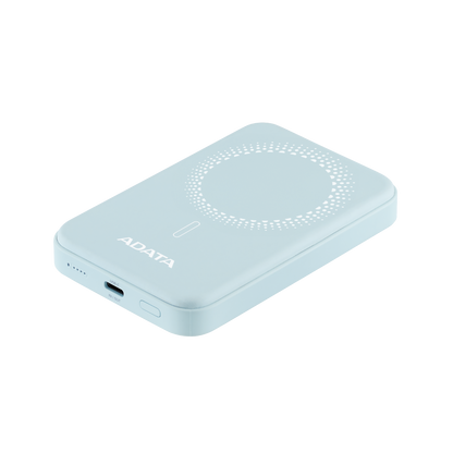 Power Bank Adata Inalámbrico 5000MAH de Carga Rápida QC PD de 20 W Magnético Color Azul