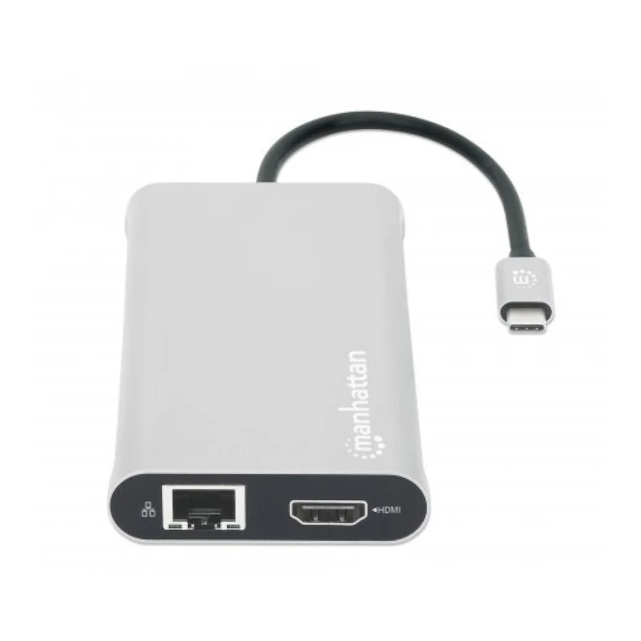 Docking Manhattan USB-C para Triple Monitor HDMI/USB-C/PD/SD/micro SD