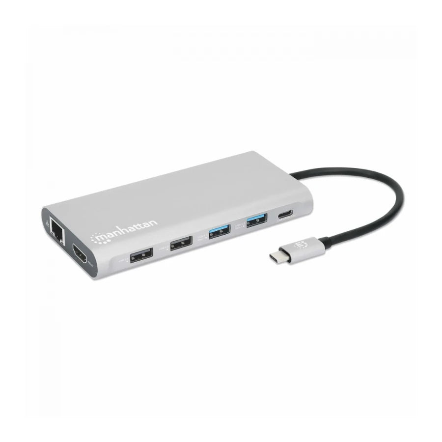 Docking Manhattan USB-C para Triple Monitor HDMI/USB-C/PD/SD/micro SD