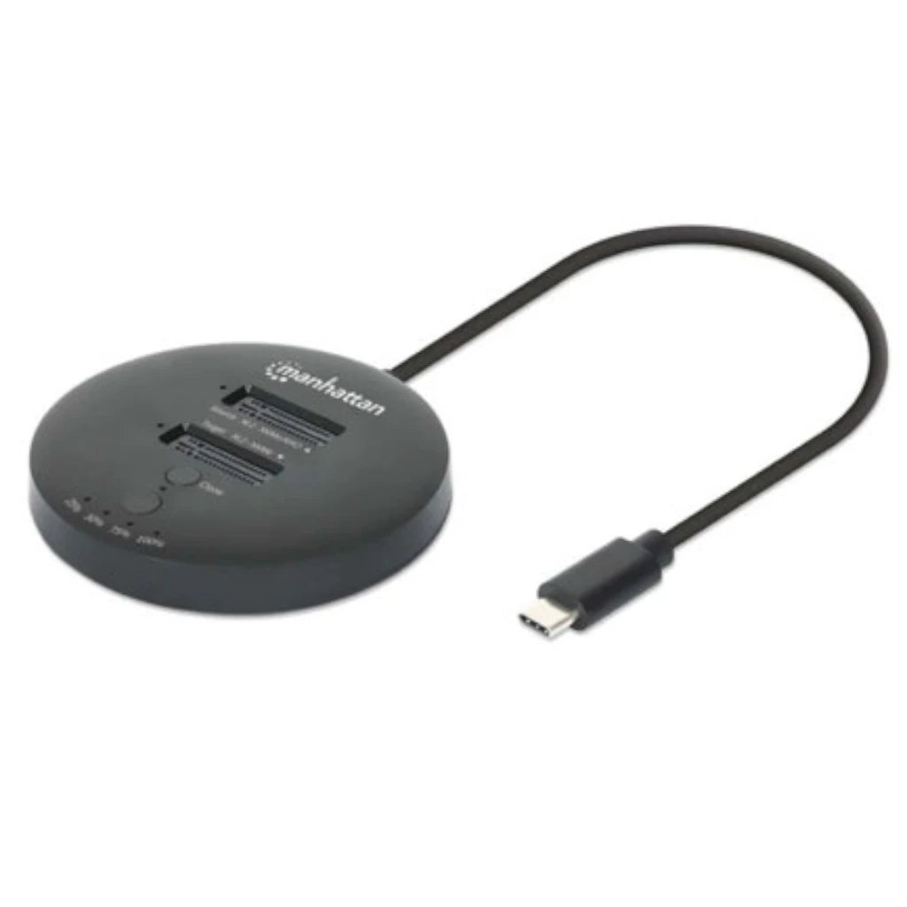 Gabinete QuickDock Manhattan USB-C 2ptos SSD M.2 NVMe