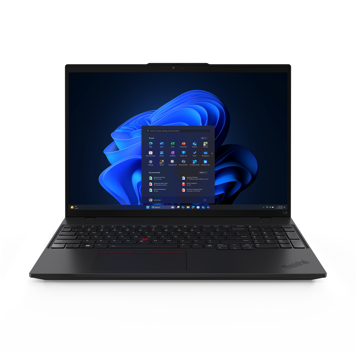 Laptop Lenovo ThinkPad L16 G2 16" Intel Core Ultra 5 225U No Táctil W11P64 SP 16GB 512GB SSD 3 Años Premier NBD