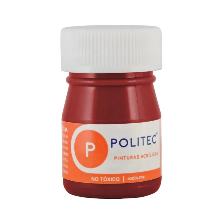 Pintura Acrilica Politec Rojo Oxido 20 ml No 305 caja c/12 piezas