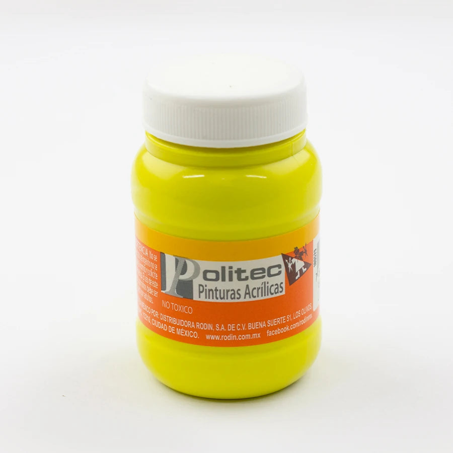 Pintura Acrilica Politec Limon Hanza 100ml No 307 Caja c/6 piezas