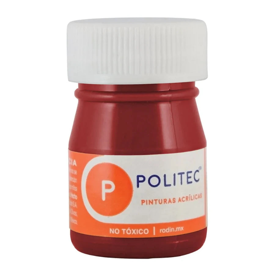 Pintura Acrilica Politec Rojo Toluidino 20 ml No 309 caja c/12 piezas