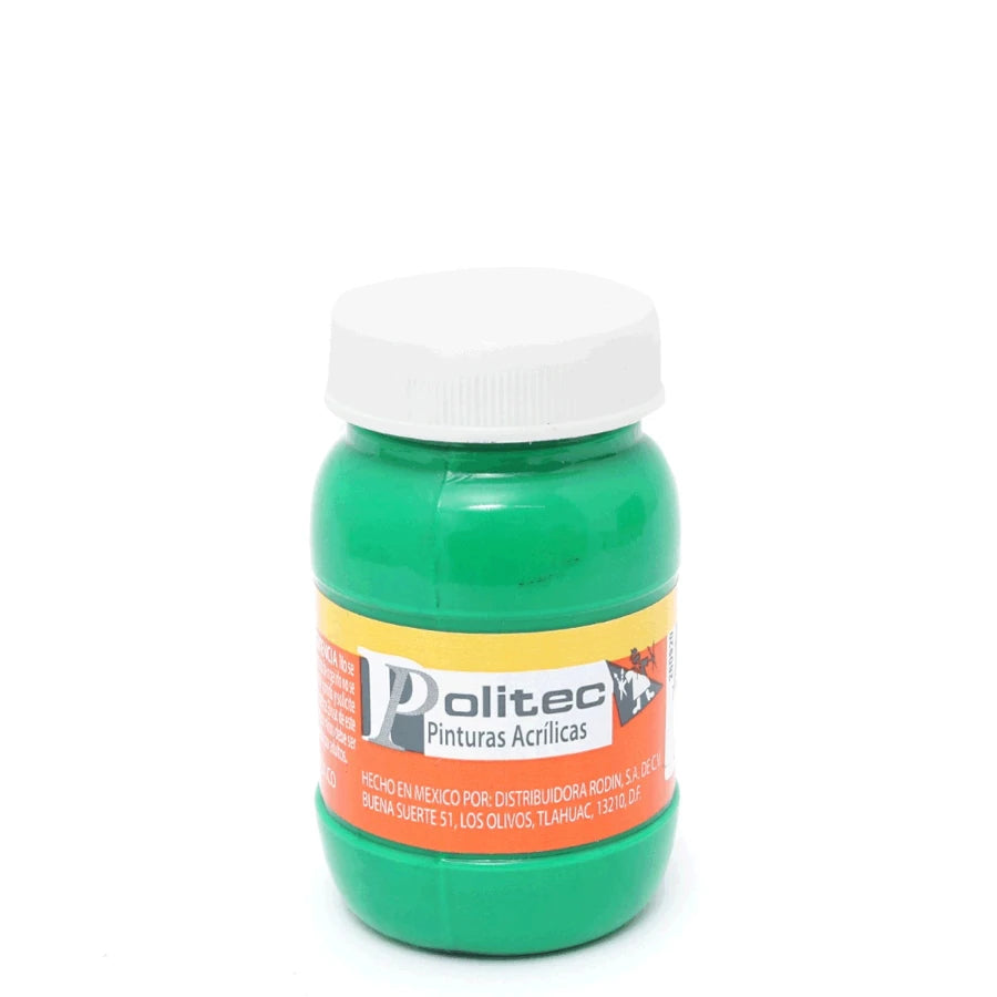 Pintura Acrilica Politec Verde Claro 100ml No 312 Caja c/6 piezas
